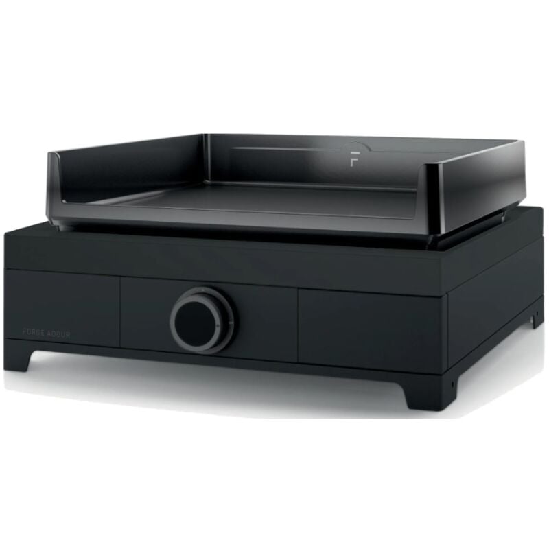 Plancha gaz 3200w plaque fonte émaillée 43.5x42cm noir Forge Adour MODERNG45AN