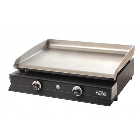 Plancha Gaz IBISSA 2 Feux - Caisson Acier Epoxy Plaque Inox - Plancha Tonio