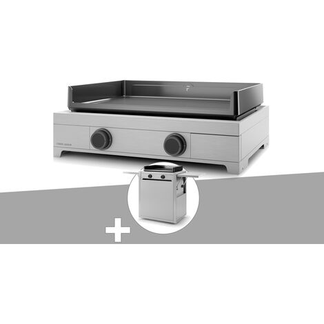 Plancha gaz Modern 60 inox avec chariot - Forge Adour