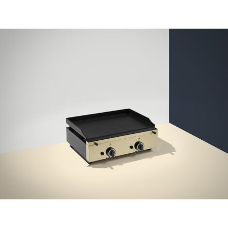 Plancha gaz  - Plaque Lisse 14 mm - 600 x 455 x 230 mm - Pinha2