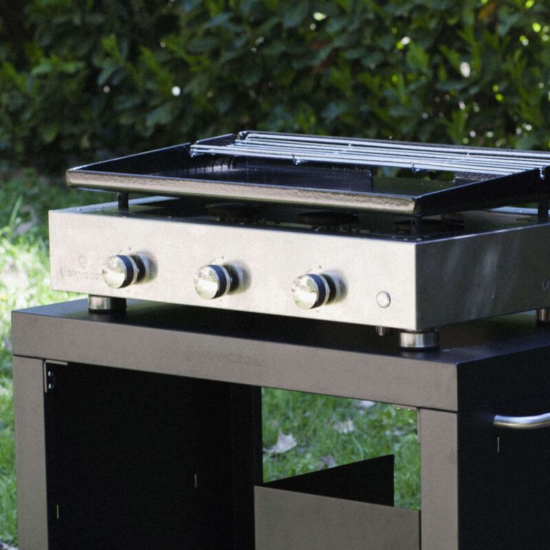 Plancha gaz Simplicity 3 feux émaillée