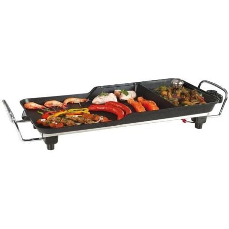 plancha + gril + mijoteuse 2000w 40x25cm - doc132 - domoclip