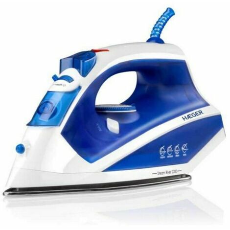 Plancha haeger modelo unknown azul 2200W acero inoxidable