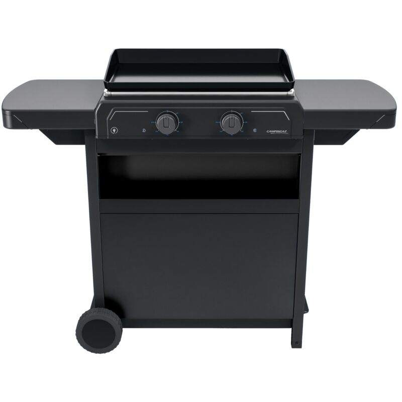 Plancha sur chariot electric 2 exd fonte- 60x40 cm - Plaque fonte émaillée