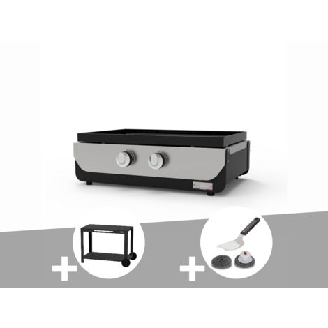 Plancha ORIGINAL Gaz 260 Duo + Desserte + Kit de nettoyage - Le Marquier