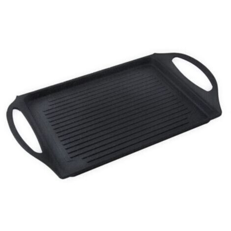 Plancha rayée en fonte d'aluminium xylane 38x28cm
