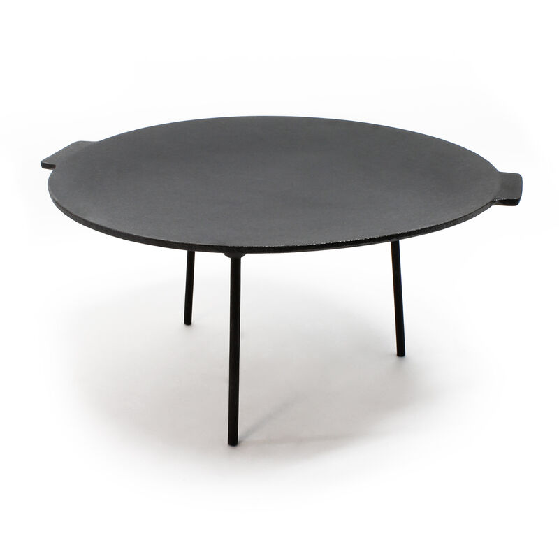 

Plancha redonda barbacoa Ø44cm horno holandés, altura 23cm, 3 patas, hierro fundido, antiadherente