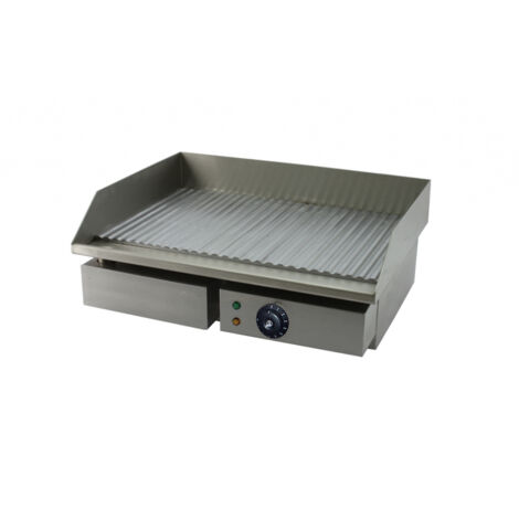 Plancha - Striée - 55x35cm - 3,4kW - Chromée - Beckers