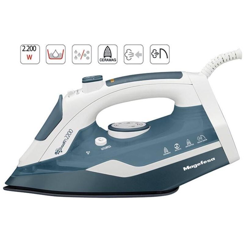 Plancha Vapor Ceramica Quadfin 2200 W