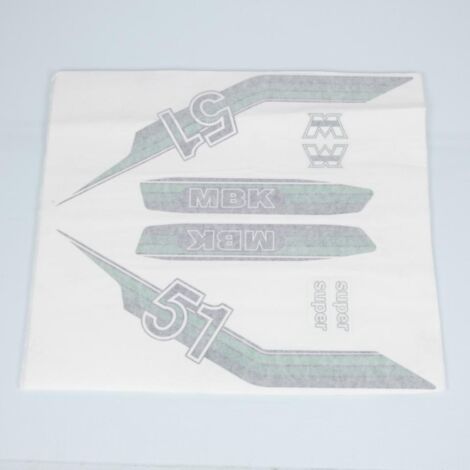Planche 8 autocollant sticker vert / noir CGN pour mobylette MBK