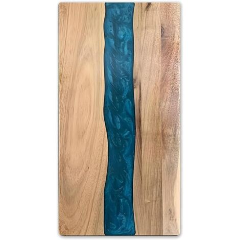 Planche à charcuterie en bois d'acacia, 46 x 23 x 1,5 cm, planche à découper réversible pour cuisine et mini bar, planche à découper réversible pour viande, fromage, pain, légumes, fruits
