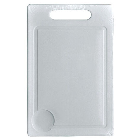Planche à découper 29 x 19 cm - plastique - blanc - ALUMINIUM ET PLASTIQ