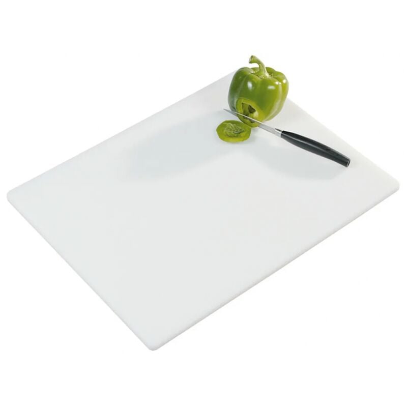 Planche à découper professionnelle en plastique - Blanc - l 50 x l 38 cm - Livraison gratuite