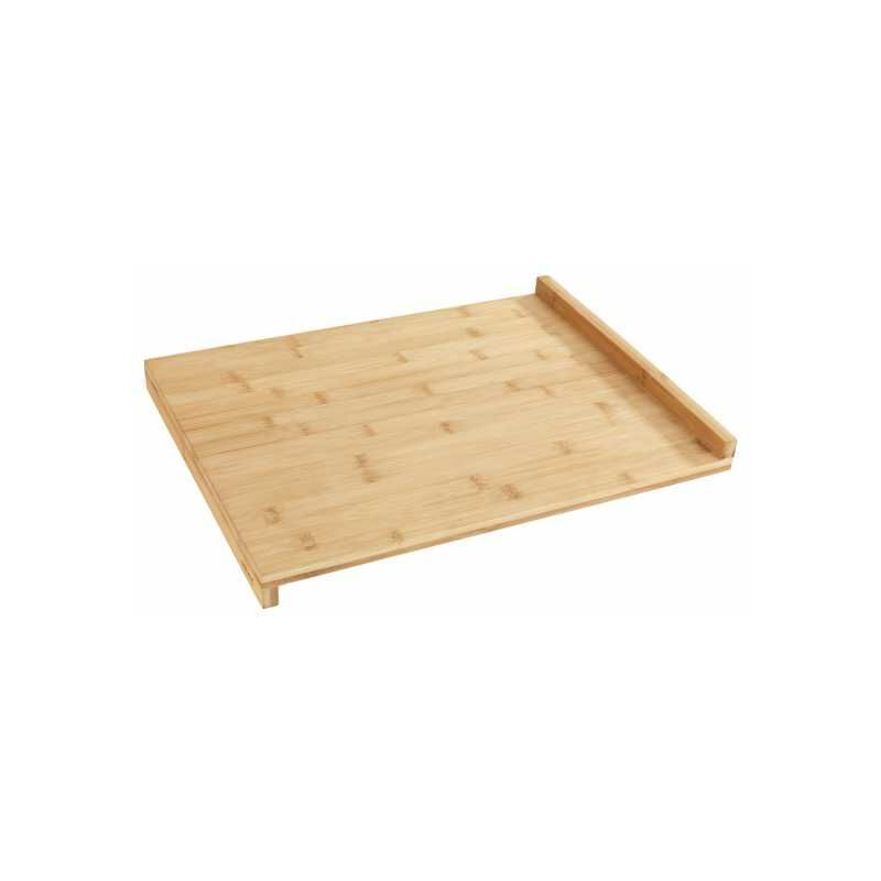 Wenko ® - WENKO Planche à découper bois, grande planche à découper avec bord de guidage, Bambou, 45x35cm, Marron