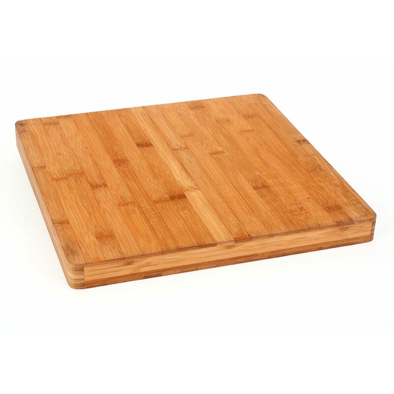 B&w Cuisine - Planche à découper carrée - Bambou - 38 x 38 x 3,5 - Marron