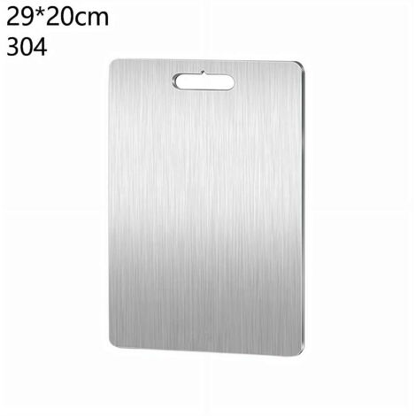 Planche à découper en acier inoxydable pour la cuisine, planche à découper en acier inoxydable 304, planche à découper en métal poli
