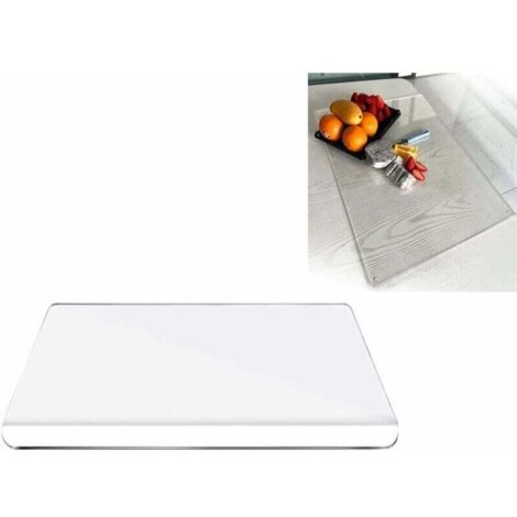 Planche à Découper en Acrylique pour la Cuisine Planche à Découper Transparente Antidérapante pour la Cuisine (Transparente, 45400.5)