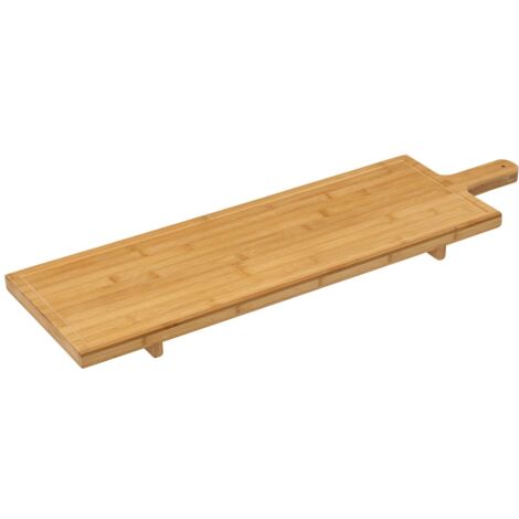 Planche à découper en bambou 88x26cm – Épaisseur 5cm – Pour présentation apéritifs et fromages – Esthétique naturelle – Secret De Gourmet