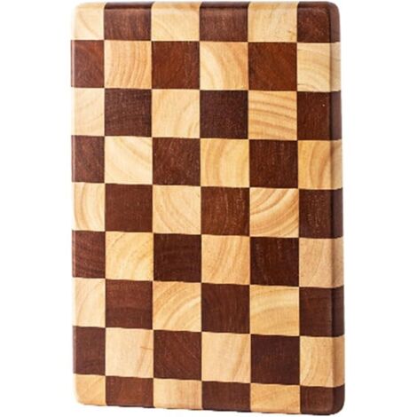 Planche à découper en bois d'acacia/hévéa robuste pour cuisine, planche de service rabattable pour viande, pain et fruits, planche à découper rectangulaire (30 x 20 x 2 cm)