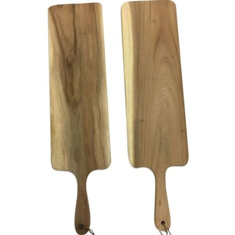 Planche en bois massif brut 20x80 cm – Pour apéros élégants – Poignée ergonomique et cordelette décorative – Woodflooring