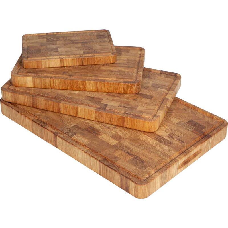 Ecofurn - Planche à découper en chêne huilé avec huile de lin offerte Cut 50 x 30 cm