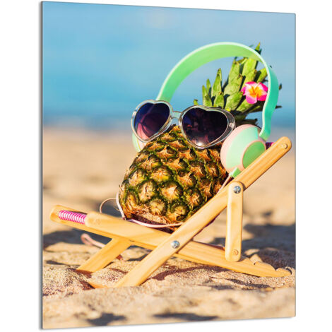 PLANCHE À DÉCOUPER EN VERRE 40x52 Ananas