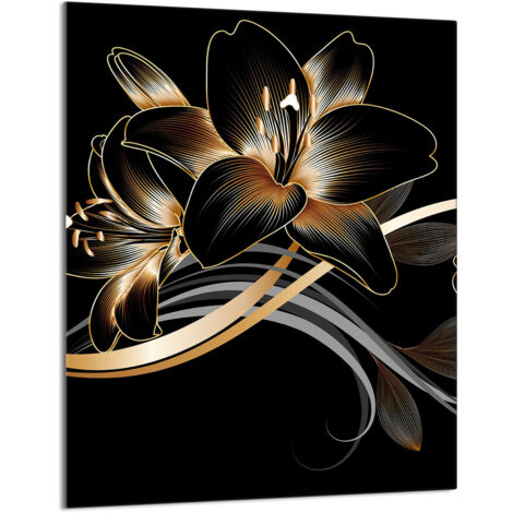 Planche à découper en verre 40x52 Orchidée