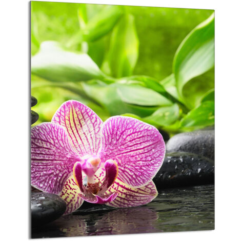 Planche à découper en verre 40x52 Orchidée