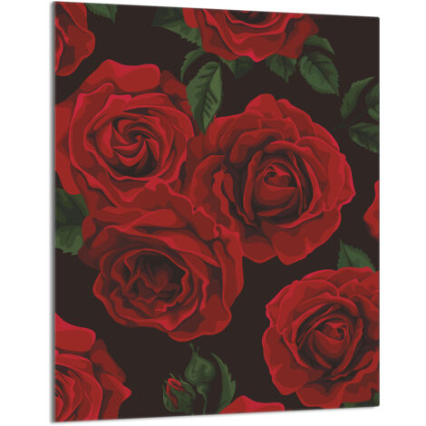PLANCHE À DÉCOUPER EN VERRE 40x52 Roses