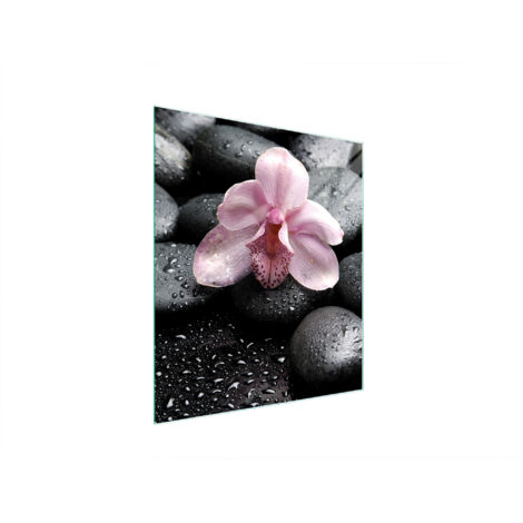 PLANCHE À DÉCOUPER EN VERRE 45x52 ORCHIDÉE
