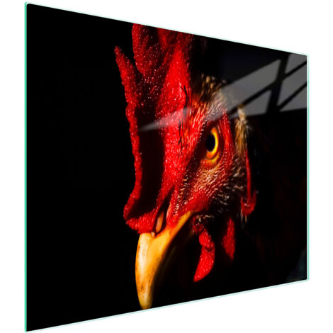 PLANCHE À DÉCOUPER EN VERRE 52x30 COQ