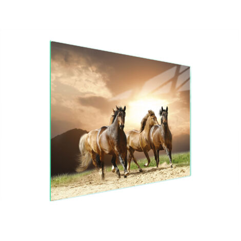 PLANCHE À DÉCOUPER EN VERRE 52x40 CHEVAUX