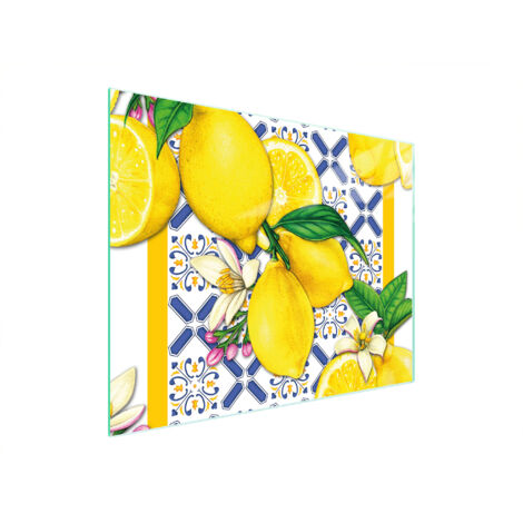 PLANCHE À DÉCOUPER EN VERRE 52x40 CITRON