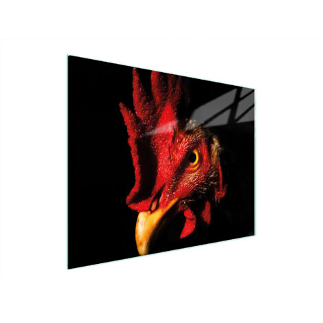 PLANCHE À DÉCOUPER EN VERRE 52x40 COQ