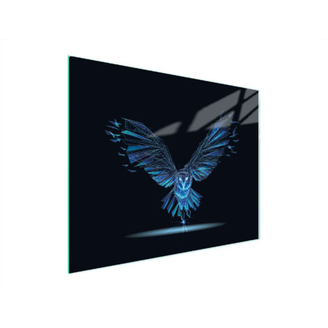 PLANCHE À DÉCOUPER EN VERRE 52x40 OISEAU