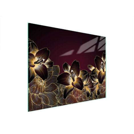 PLANCHE À DÉCOUPER EN VERRE 52x40 ORCHIDÉE