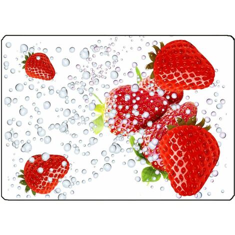 Planche à découper en verre granité 28.5 x 20 cm – Surface lisse pour nettoyage facile – Durable et résistant aux chocs