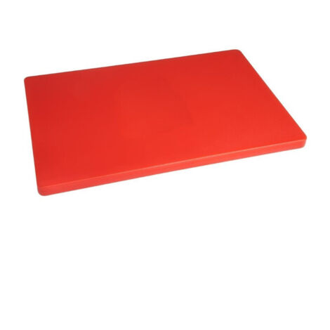 Planche à découper (L)450 x (P)300 x (H)20 mm, polyéthylène rouge