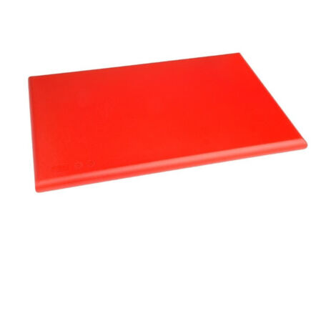 Planche à découper (L)600 x (P)450 x (H)25 mm, en polyéthylène rouge