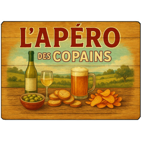Planche à découper lapéro des copains 28,5 x 20 cm