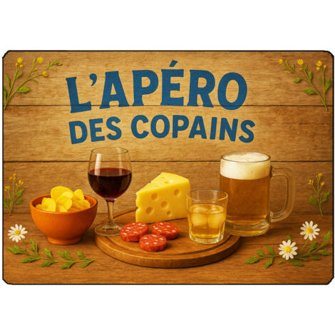 Planche à découper lapéro des copains 28,5 x 20 cm