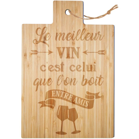 Planche à découper Le Meilleur vin en bambou alimentaire