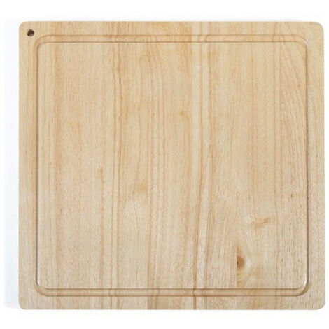 Planche a découper - LIVOO - MES141 - Bois d'hévéa - Taille XXL - 46 x 46 cm - Rigole intégrée