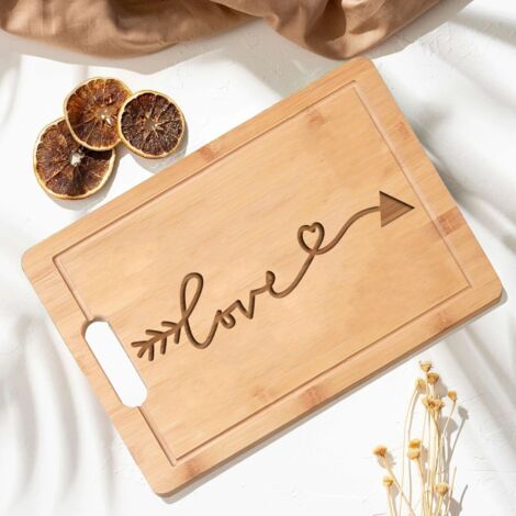 Planche à découper "LOVE" – Cadeau personnalisé pour anniversaire