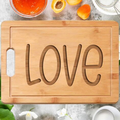 Planche à découper "LOVE" – Cadeau romantique personnalisable
