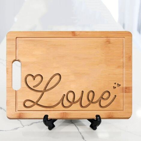 Planche à découper "LOVE" élégant – Cadeau romantique pour l’éternité
