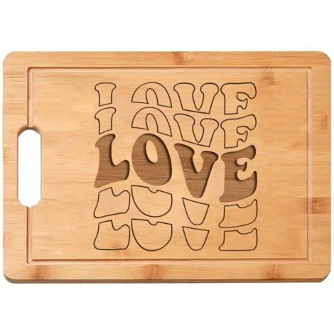 Planche à découper "LOVE" gravé – Cadeau personnalisé en bambou