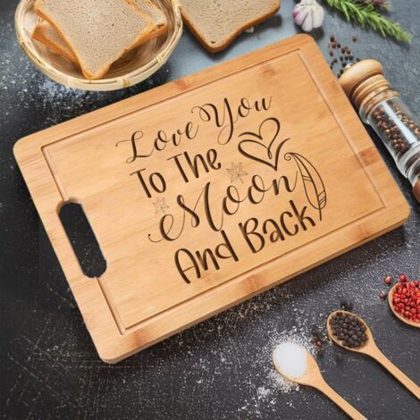 Planche à découper message amour – Message tendre gravé, cadeau couple