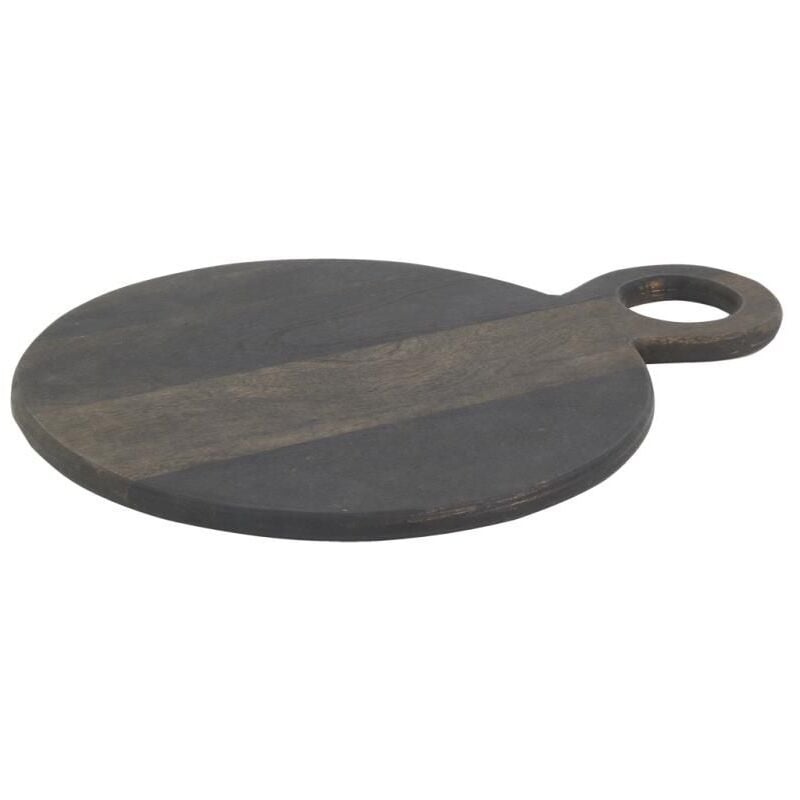 Planche à découper ronde en bois d'acacia noir Planche à découper ronde