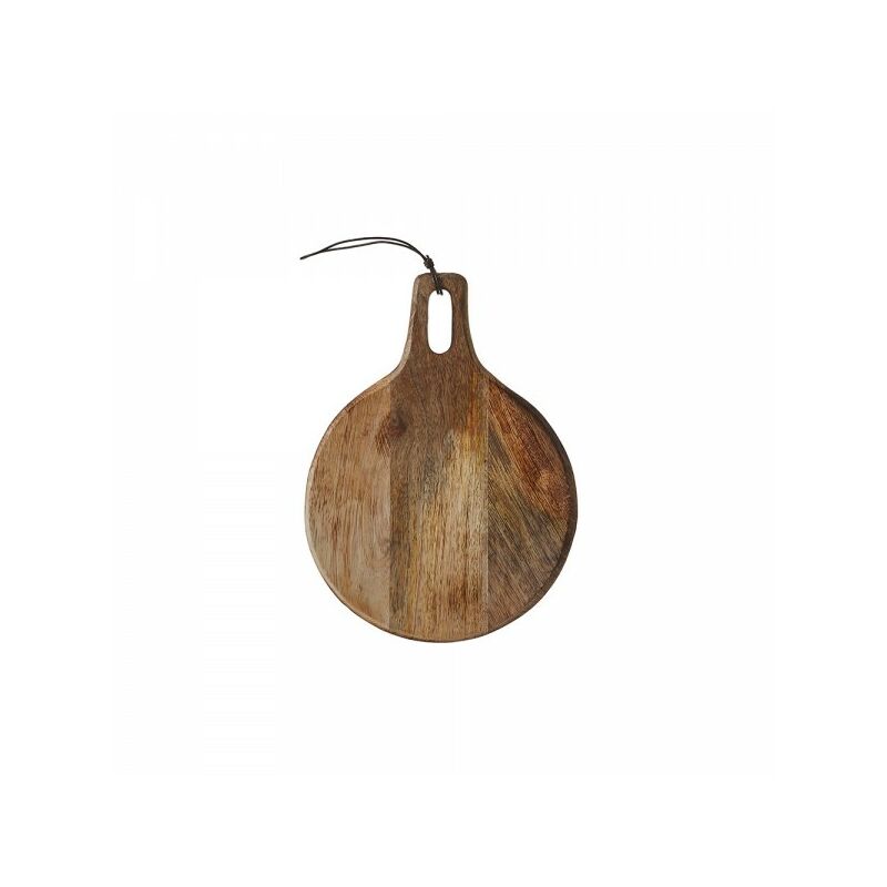 Jardibricodeco - Planche à découper ronde en bois de mangue duko 29x22cm